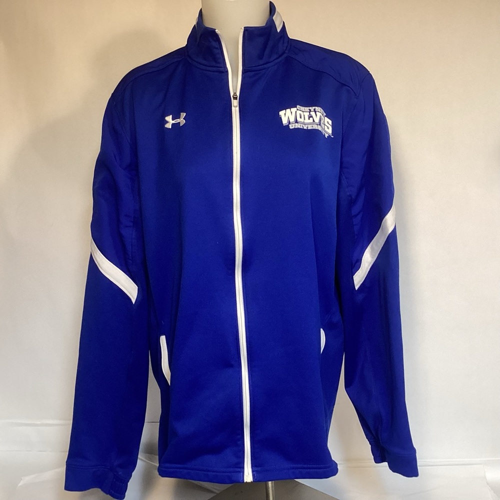 Under Armour Cheyney University Wolves Women’s zip up Track Jacket size Large